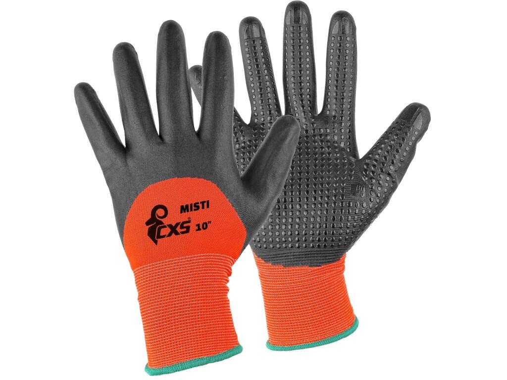 Rukavice CXS MISTI, máčané do 3/4 v nitrile, blister