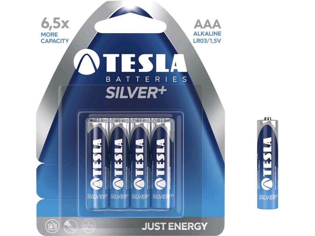 Batérie TESLA AAA Silver+, mikroceruzkové, 4ks