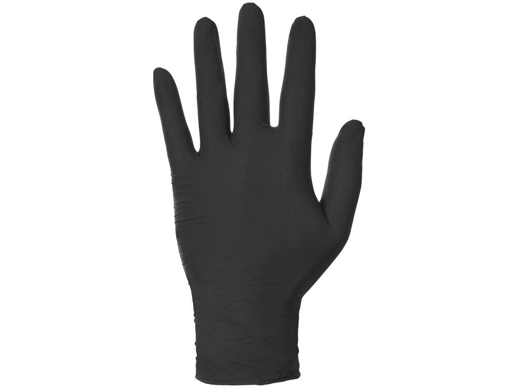 Rukavice CXS STERN BLACK, jednorazové, nitrilové