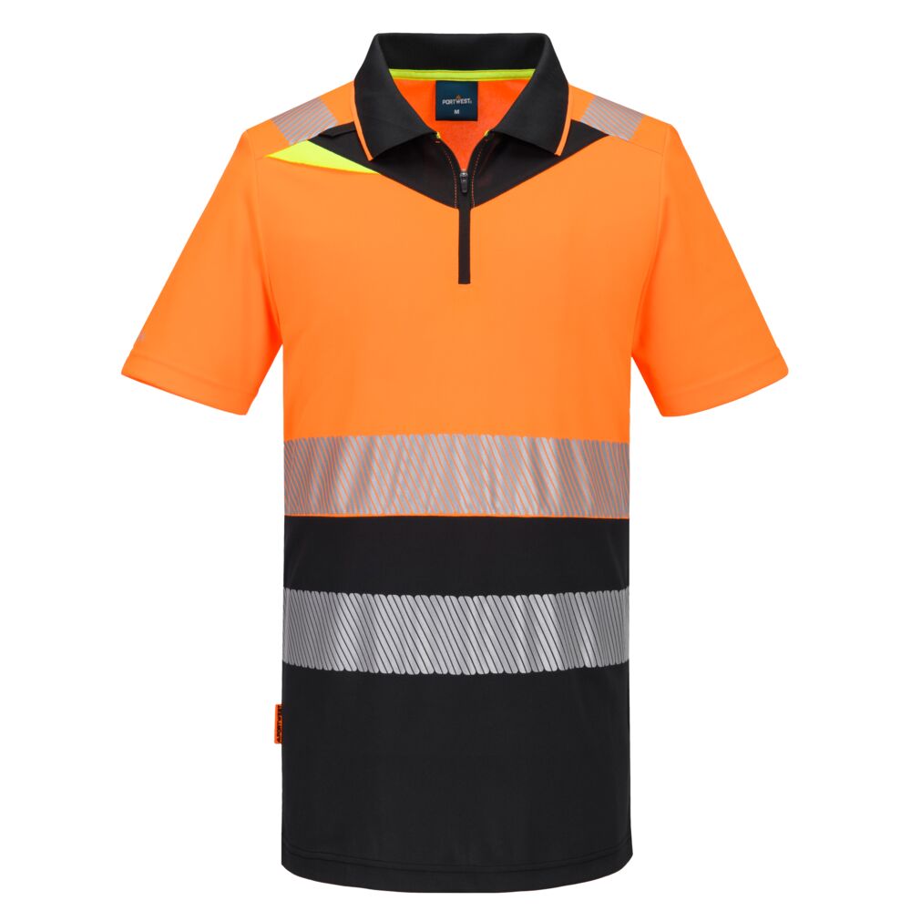DX4 Hi-Vis Zip Class 1 Polo tričko S/S