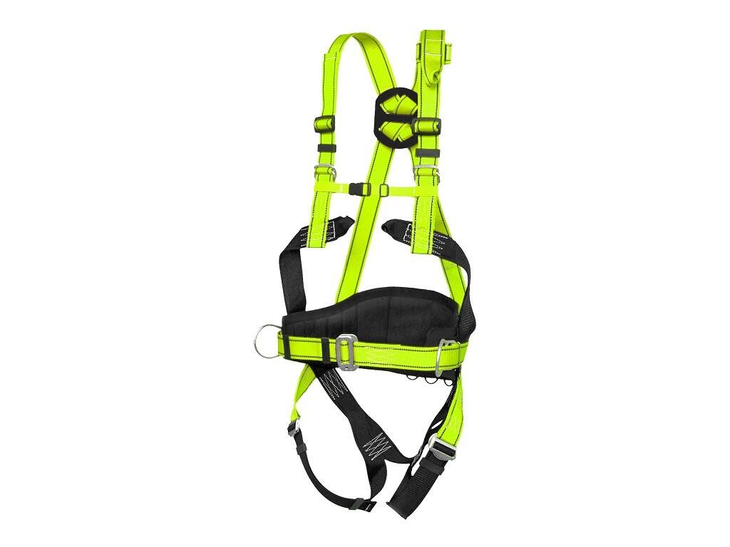 Bezpečnostný postroj P-50, čierno-žltý (Hi-vis)