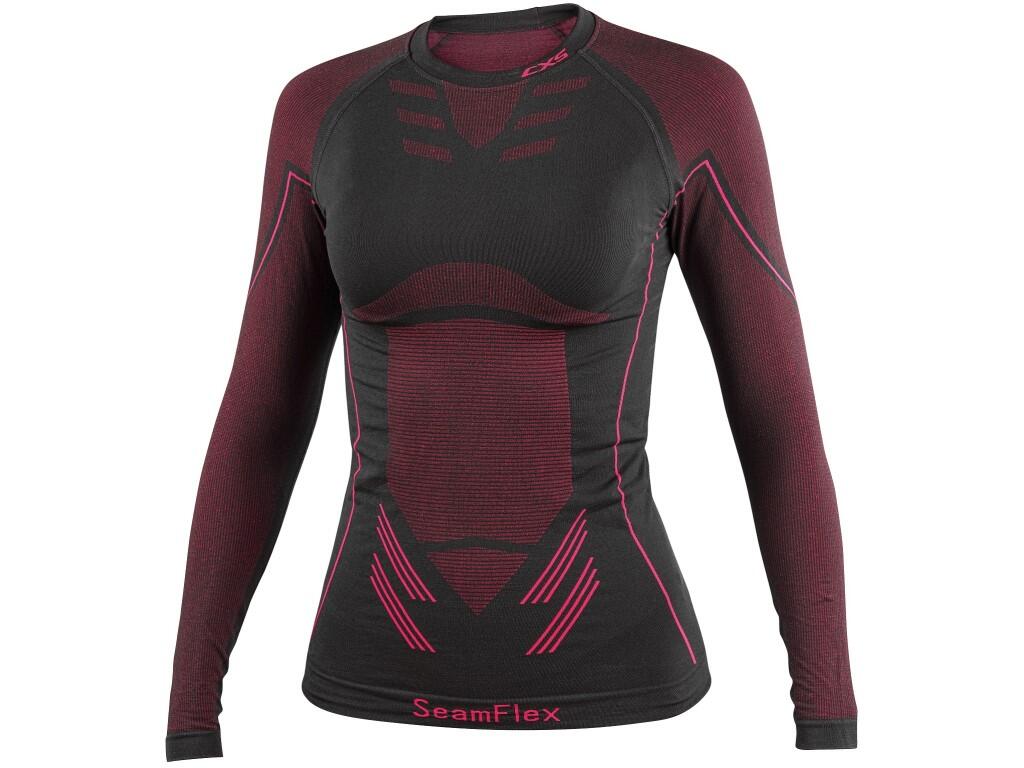 Tričko CXS SeamFlex LADY, dámske, funkčné, čierno-ružové