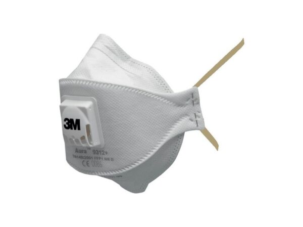 Filtračná polomaska 3M 9312, skladacia, výdychový ventilček