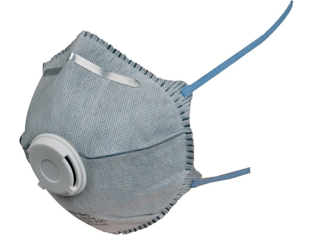 Filtračná polomaska CXS SPIRO P2, HY8626, tvarovaná s ventilčekom a aktívnym uhlím
