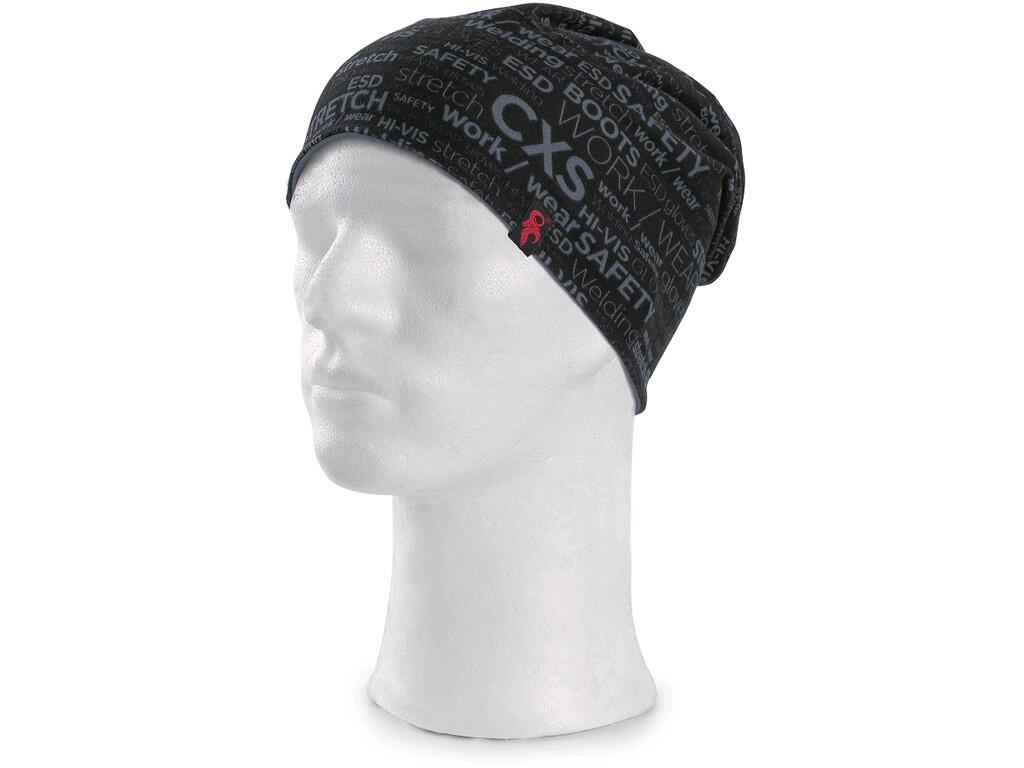 Čiapka CXS DARREN, potlač CXS logo, čierno-šedá