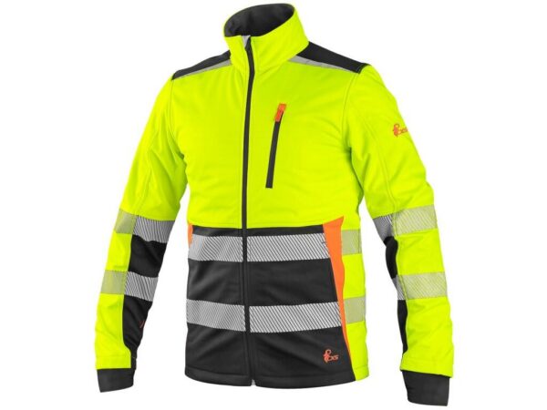 Bunda CXS BENSON, výstražná, softshell