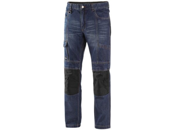 Nohavice jeans NIMES I, pánske, modro-čierne