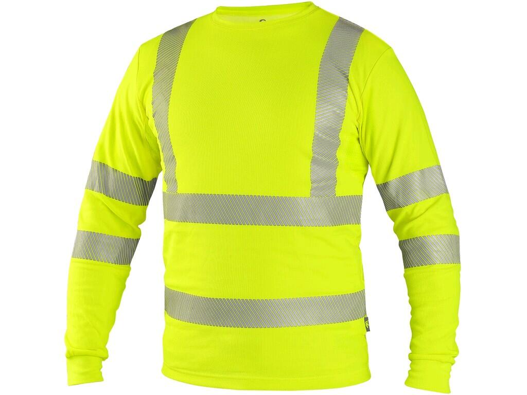Tričko CXS OLDHAM, dlhý rukáv, výstražné