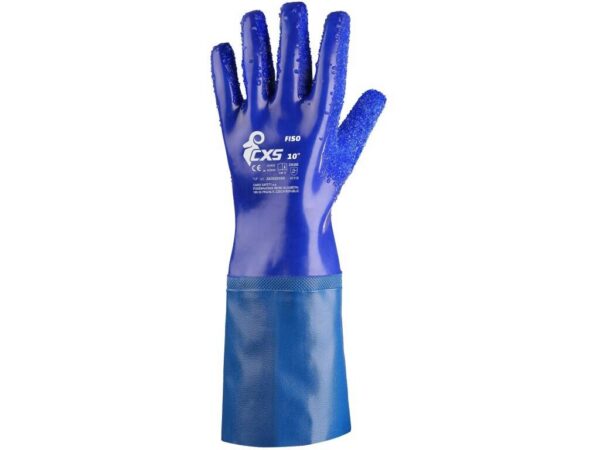 Rukavice CXS FISO, máčané v PVC, zdrsnený povrch