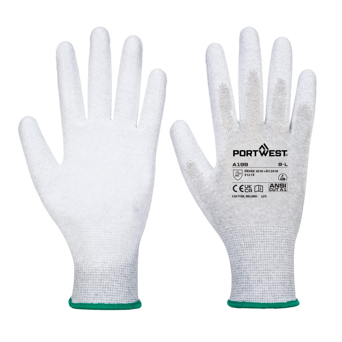 Rukavice antistatické PU Palm