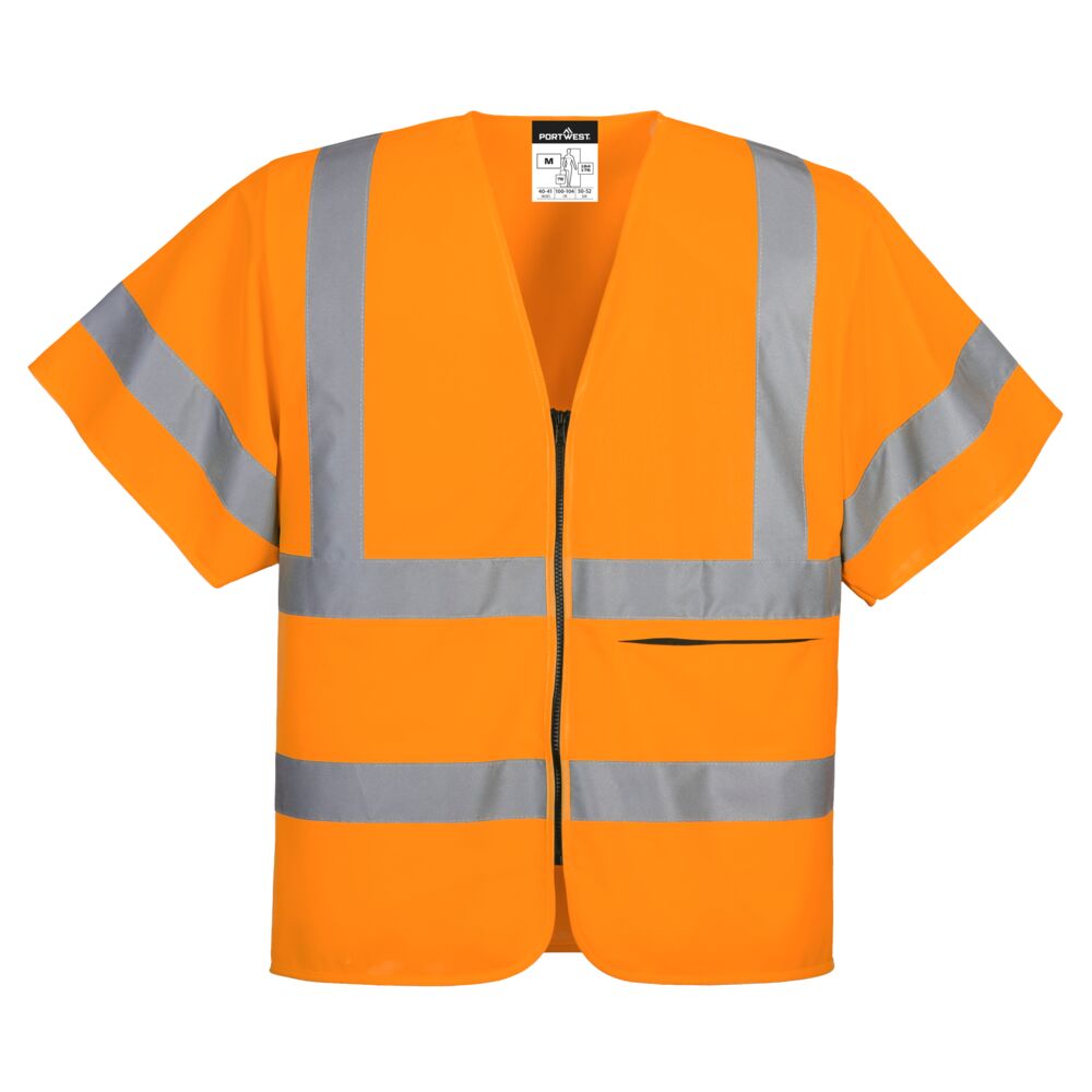 Vesta na zips s polovičným rukávom