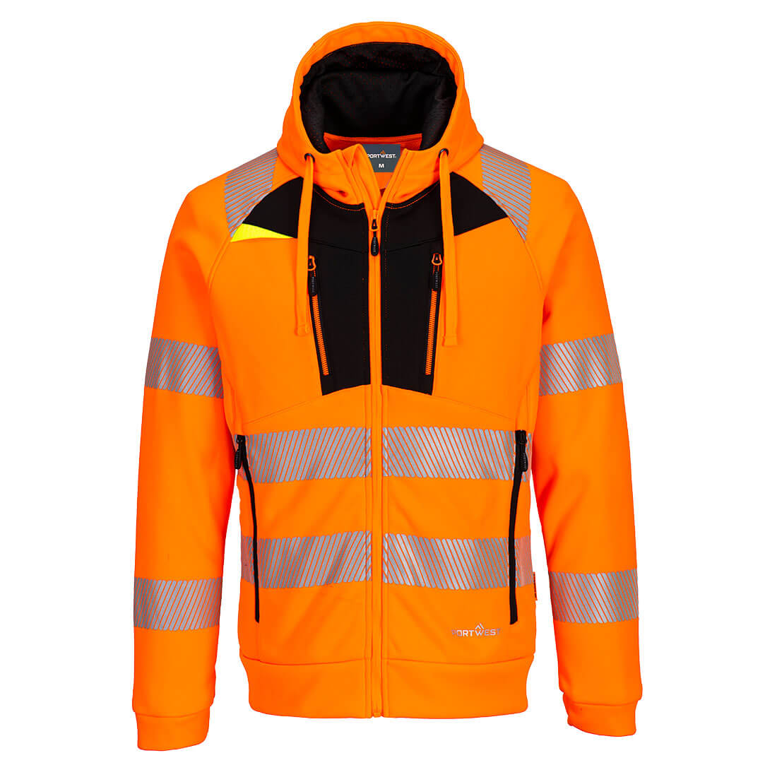 Mikina s kapucňou DX4 Hi-Vis na zips