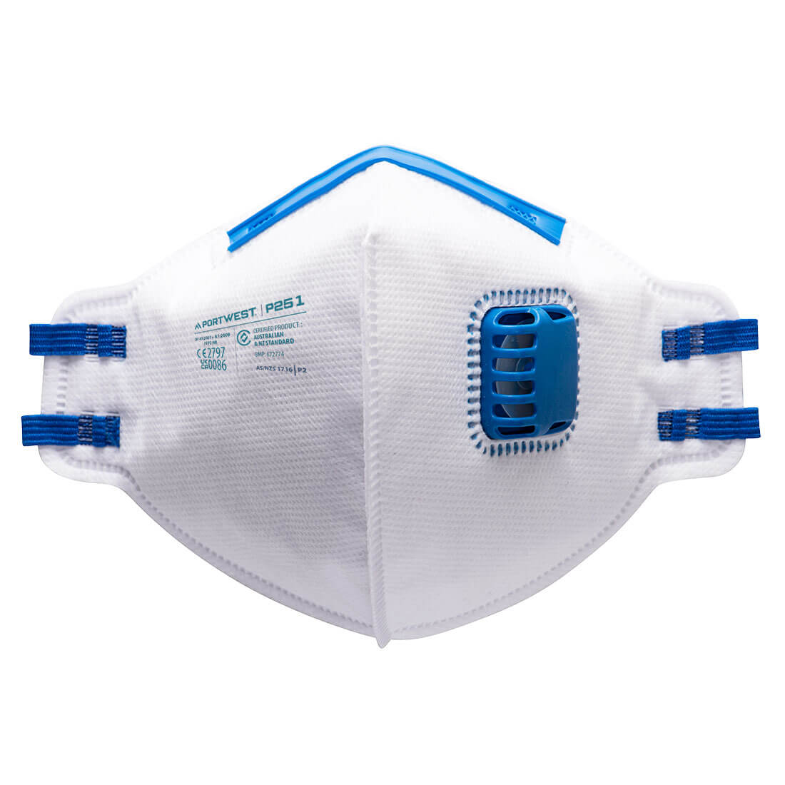 Plochý skladací respirátor s ventilom FFP2 (20ks)