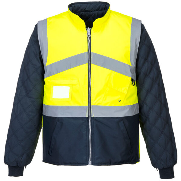 Priedušná obojstranná bunda 2v1 Hi-Vis