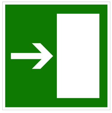 Symbol Úniková cesta vpravo