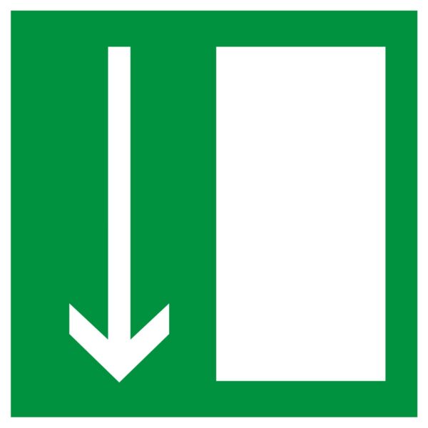 Symbol Úniková cesta dole