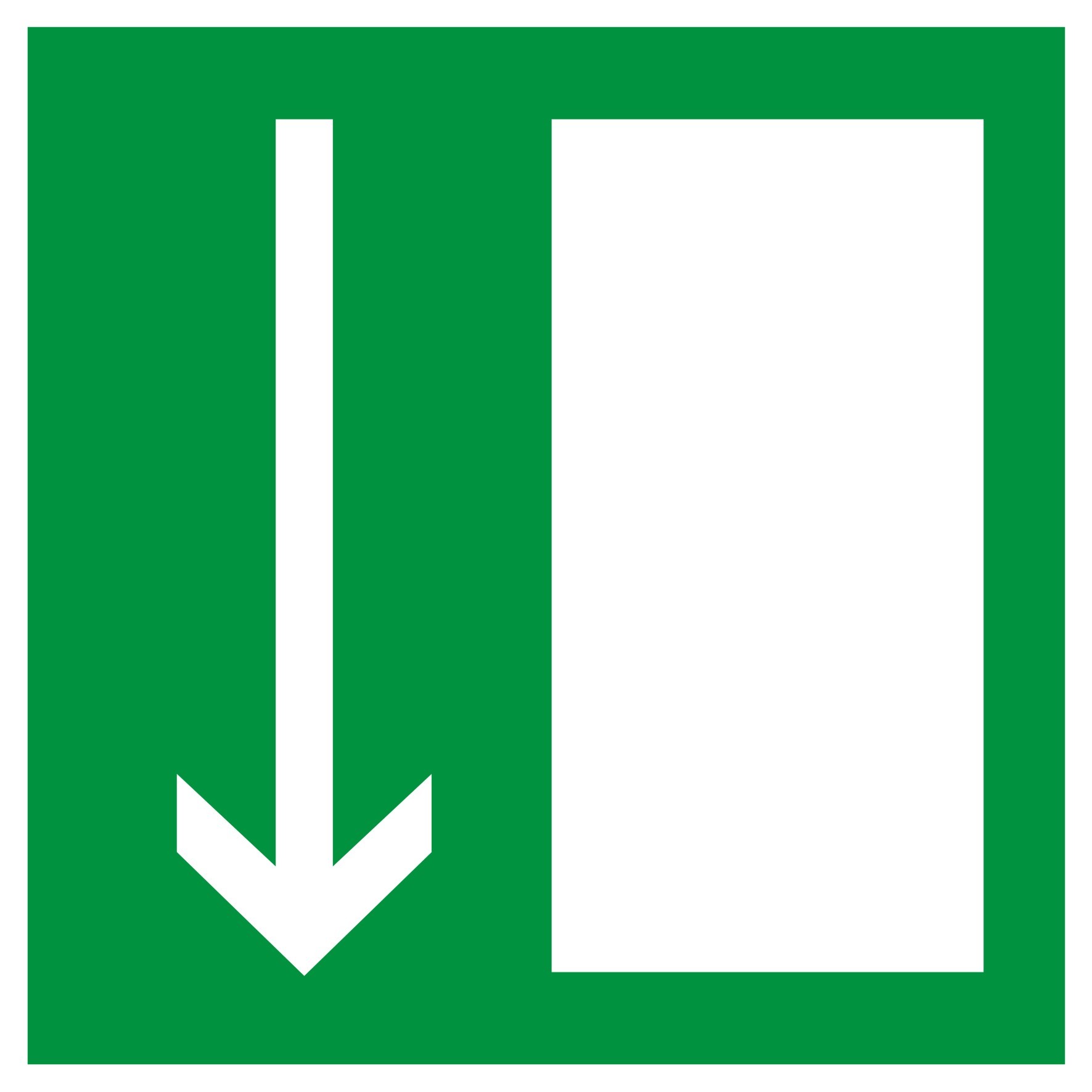 Symbol Úniková cesta dole