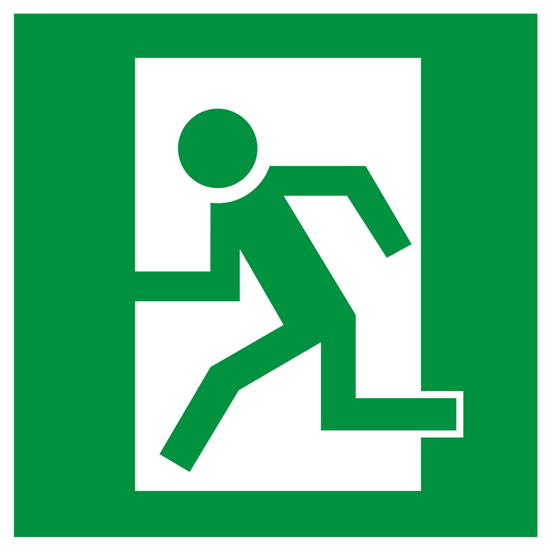 Symbol Úniková cesta vľavo postava