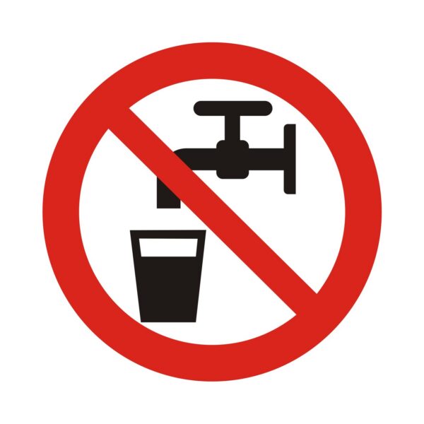 Symbol Zákaz používania vody na pitie!