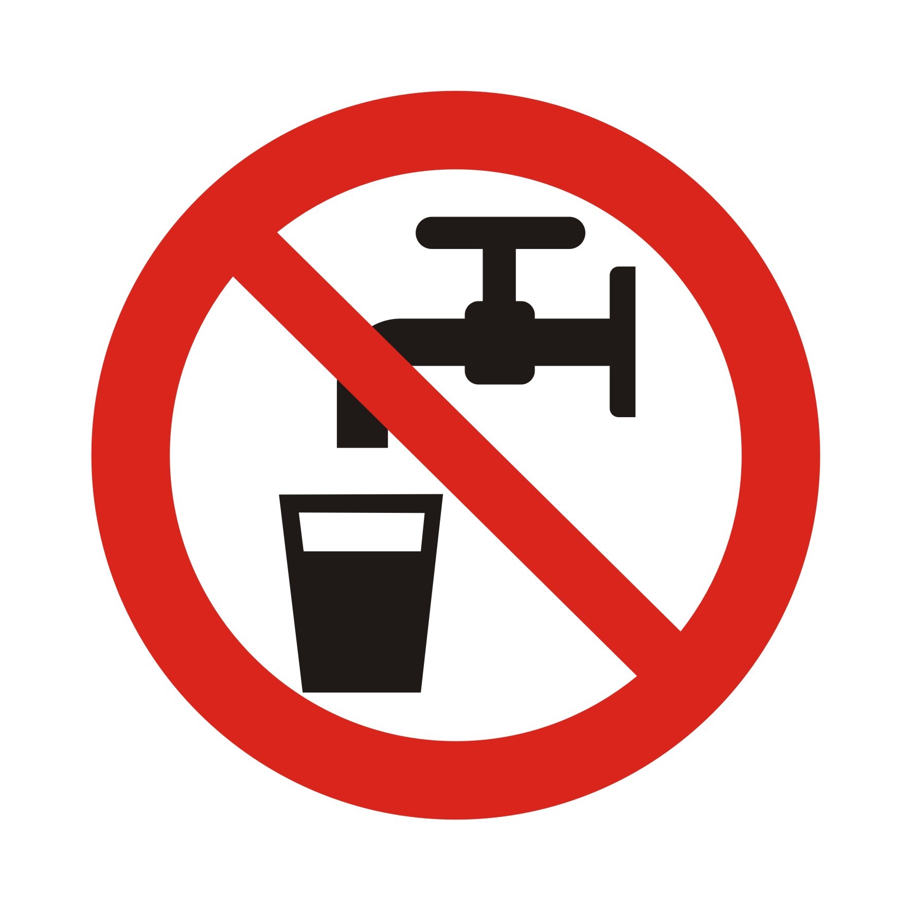 Symbol Zákaz používania vody na pitie!
