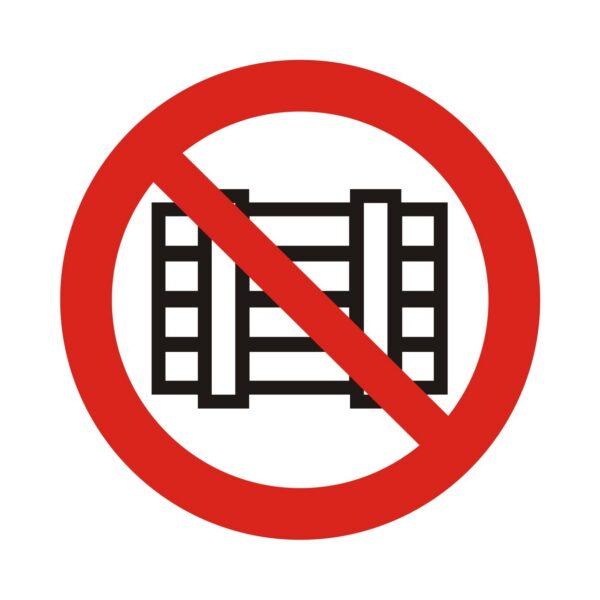 Symbol Zákaz odkladania alebo skladovania
