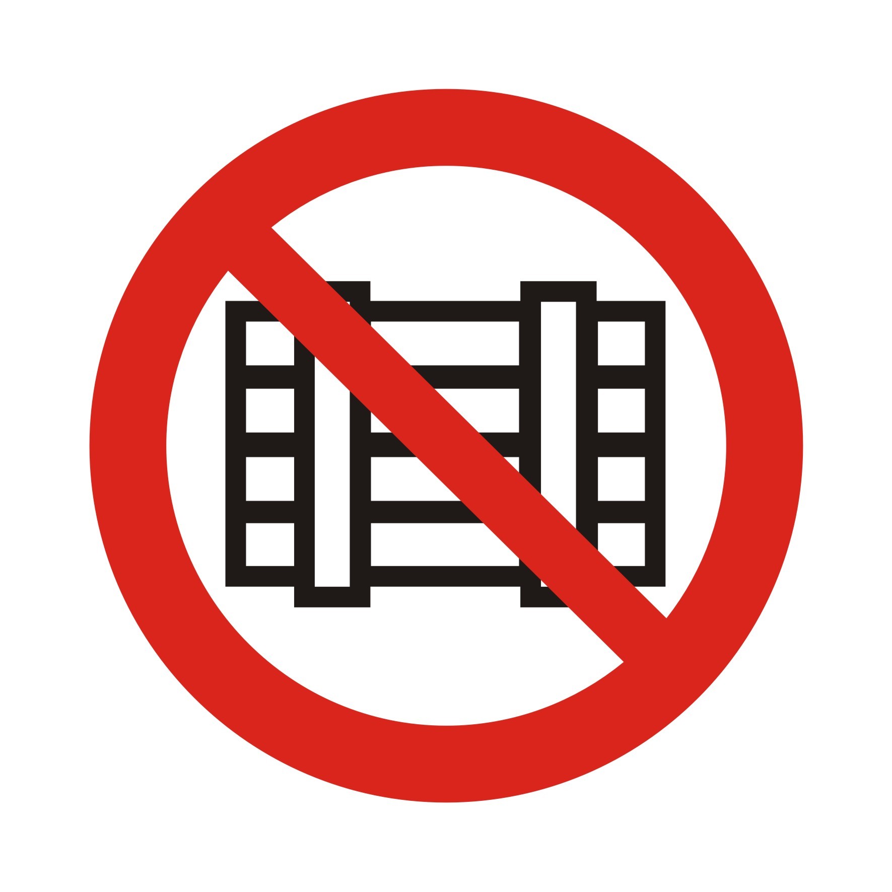 Symbol Zákaz odkladania alebo skladovania