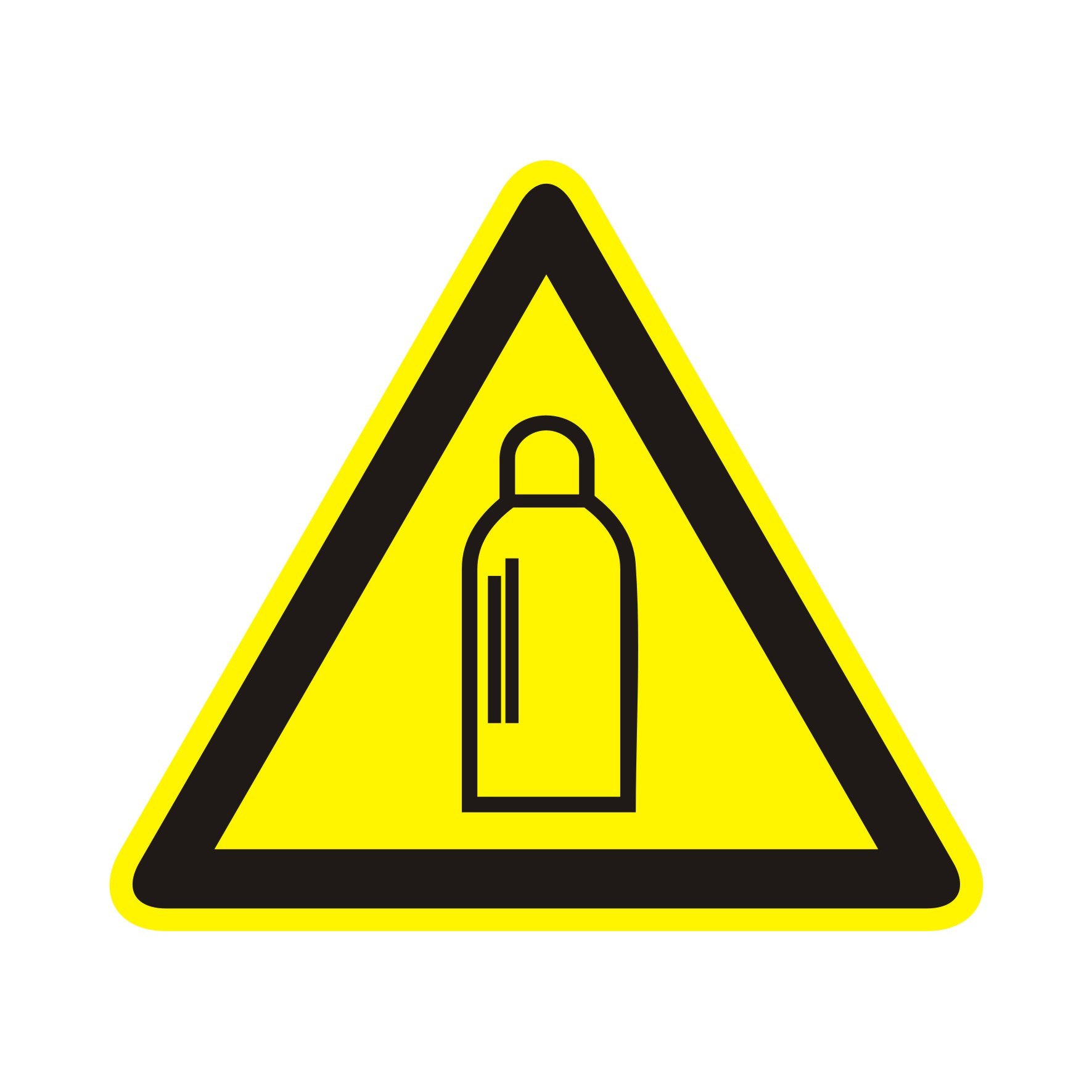 Symbol, Pozor, tlakové nádoby s plynom!