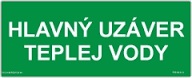 Hlavný uzáver teplej vody