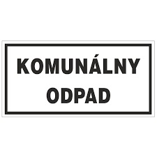 KOMUNÁLNY ODPAD - nálepka na sep. odpad