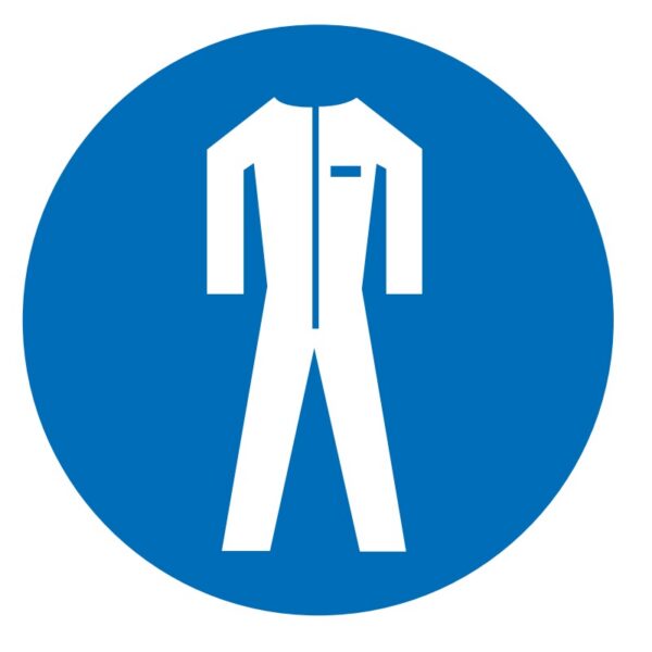 Symbol Používaj vhodný ochranný odev!