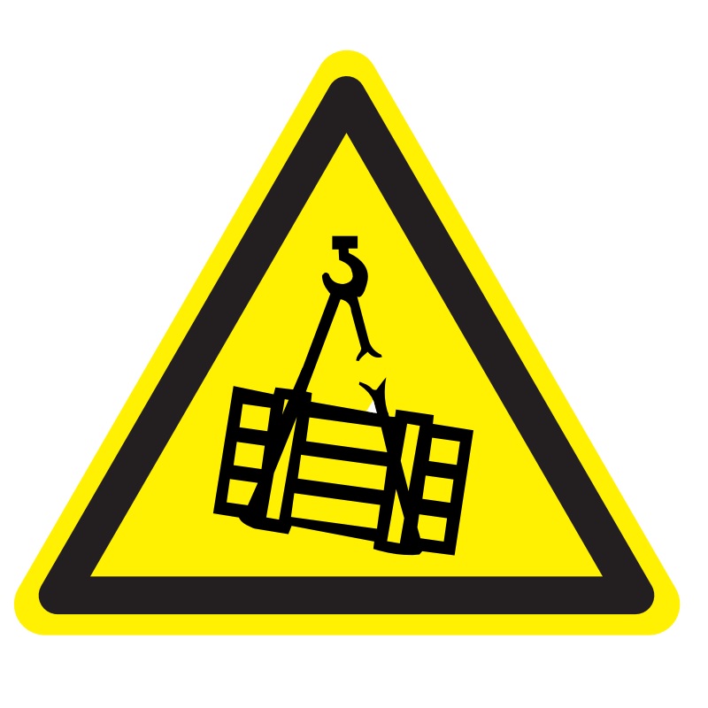 Symbol Pozor, zavesené bremená!