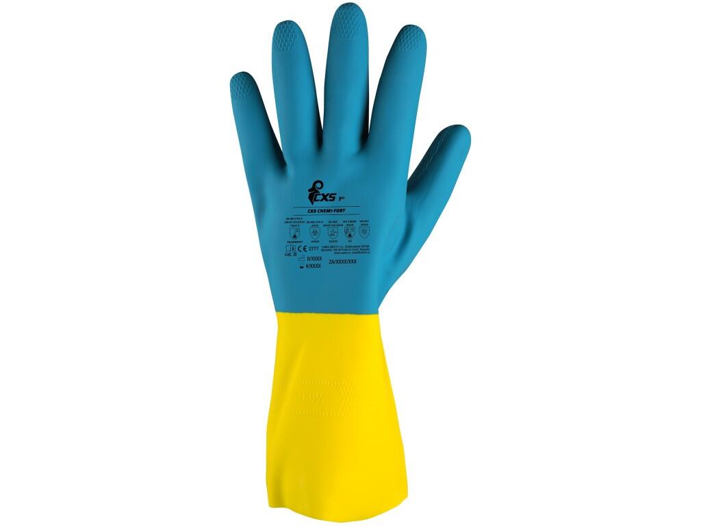 Rukavice CXS CHEMI-FORT, odolné voči chemikáliám, latex/neoprén